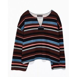 Urban Outfitters UO Jax Inside‎ Out Notch Neck Oversized Pullover Top Womens M